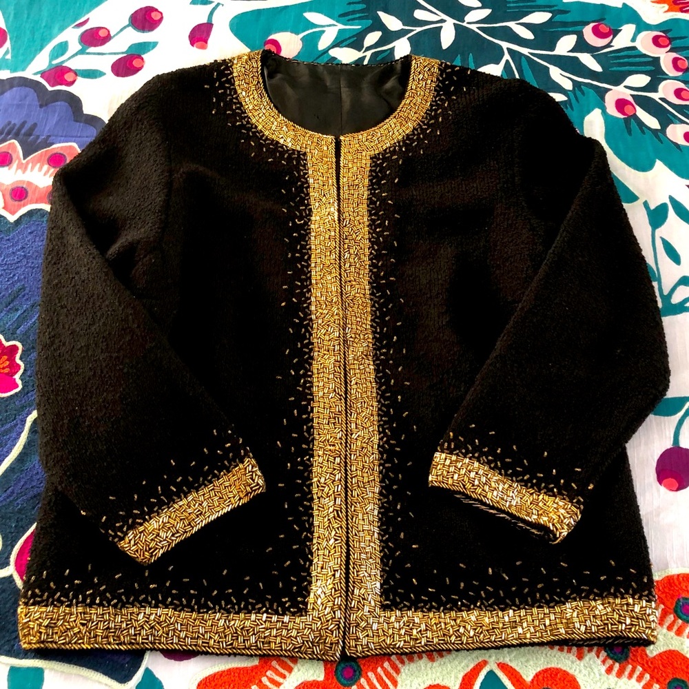 Vintage Gene Shelly 1960s embellished sweater